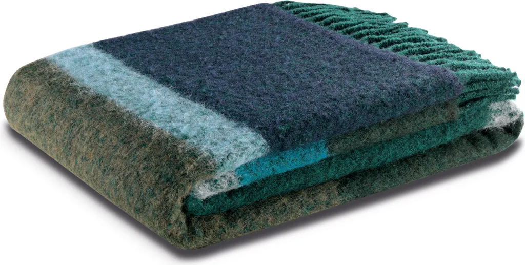 Jeté de canapé 130x190 cm Vert Émeraude - Couverture Mohair Look Douce