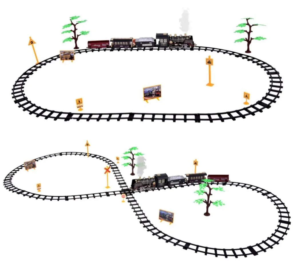 Train télécommandé robuste avec rails anti-déraillement - Set 22 pcs