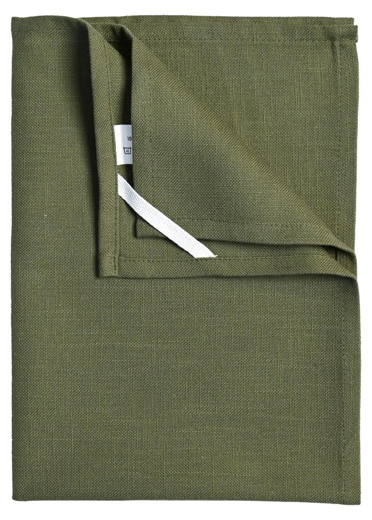 Unifarbenes Küchentuch aus Baumwolle in gewebter Optik