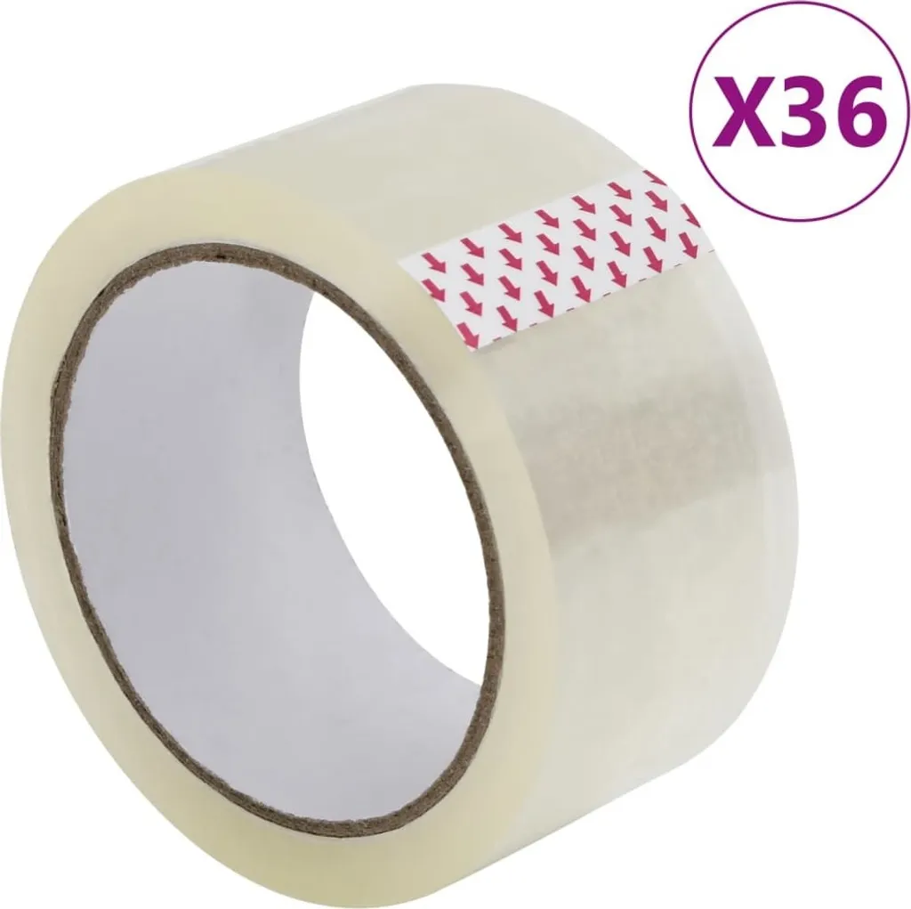 Adhésif transparent 48 mm x 66 m haute résistance lot de 36 pour expédition