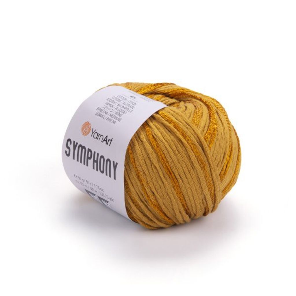 YarnArt Symphony 2104 – Premium Strickgarn in Honiggelb – Produktbild 