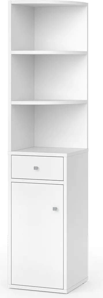 Meuble d'angle Vicco Larry 30x135.5 cm blanc avec porte et tiroir 49518