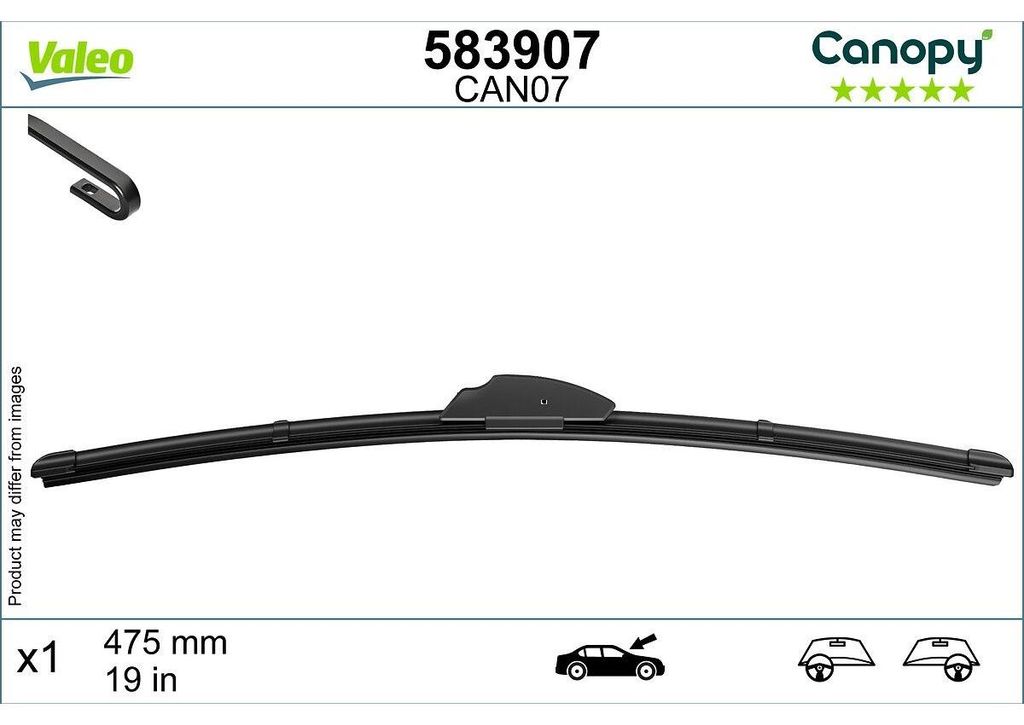 VALEO CANOPY CANOPY Scheibenwischer Wischblatt für VW Golf Produktbild 