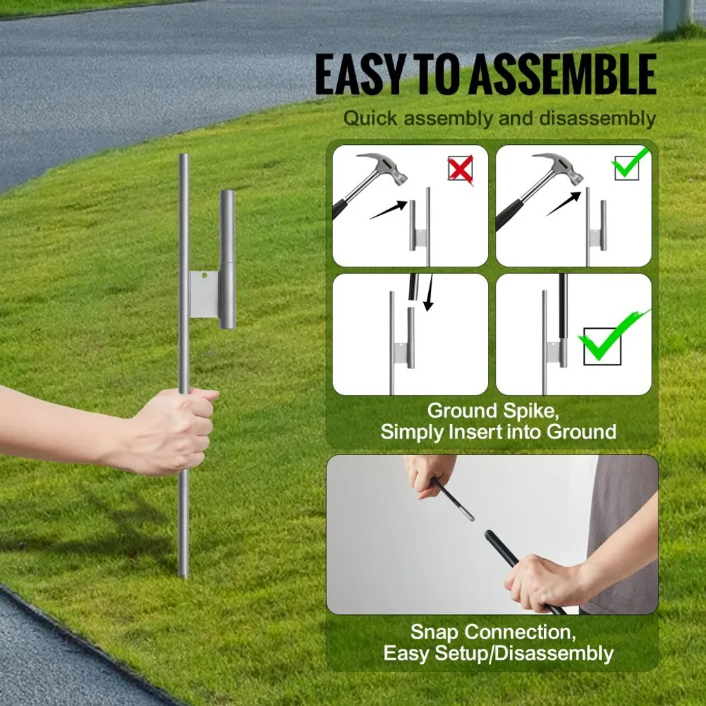 Mâts publicitaires 498cm résistants aux intempéries - Lot de 4 pièces - 4