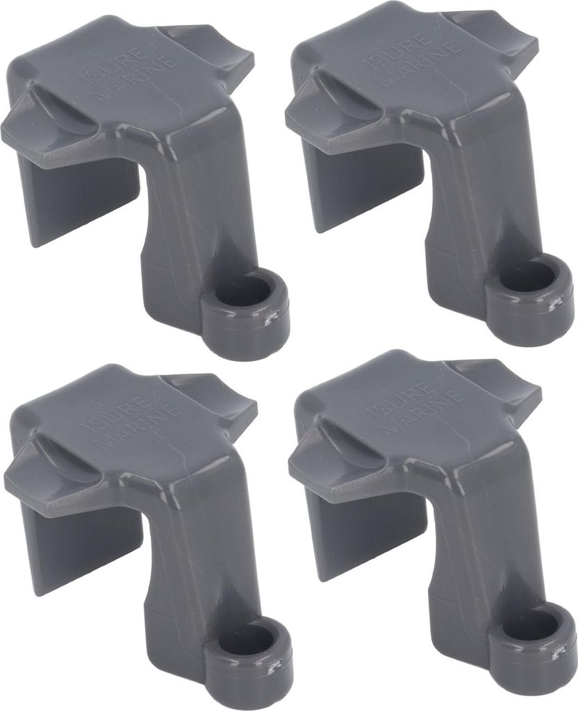 4-tlg. Fender-Clips, einfach verstellbar, ABS für Pontonboote, Boots-Fenderhalter