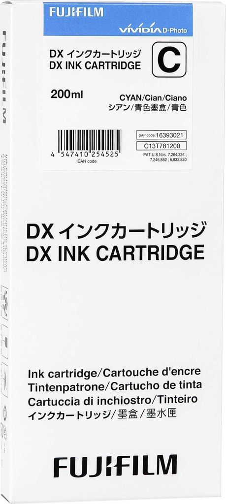 Fujifilm DX Ink Cartridge 200 ml cyan