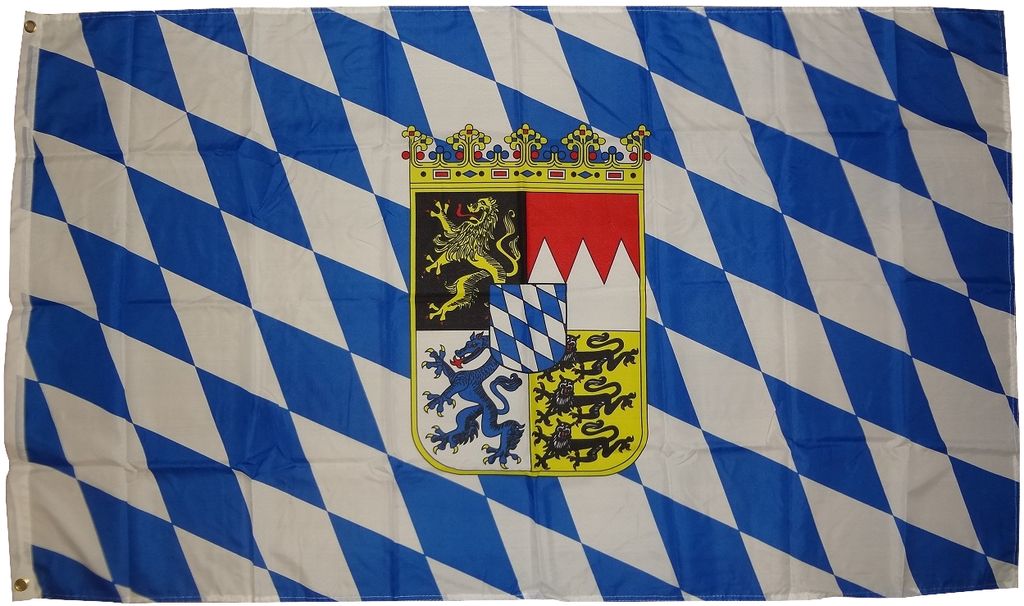 Bayern Flagge Fahne 150 x 90 cm mit 2 Ösen Hissflagge Raute 
