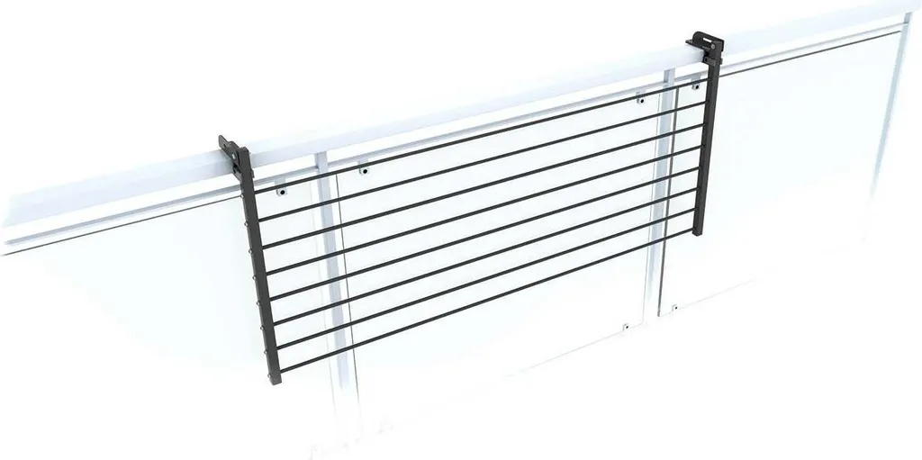 Foxydry Duo, stendibiancheria da balcone, stendibiancheria da balcone, stendibiancheria da balcone, pieghevole, robusto stendino da esterno in acciaio inox e alluminio, per terrazze, balconi e ringhiere - antracite 118 cm - 2
