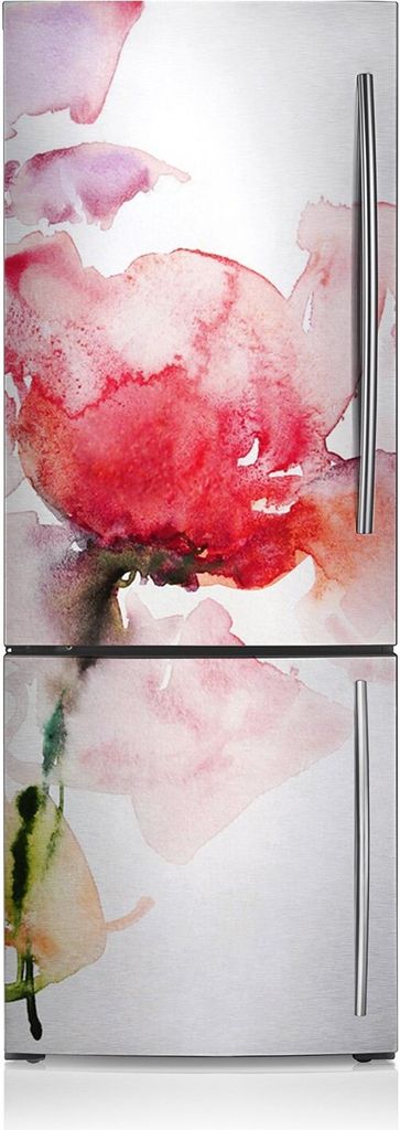 Aufkleber Kühlschrankmagnete Dekoration Kühlschrankfolie 60x205 cm - Aquarellblumen