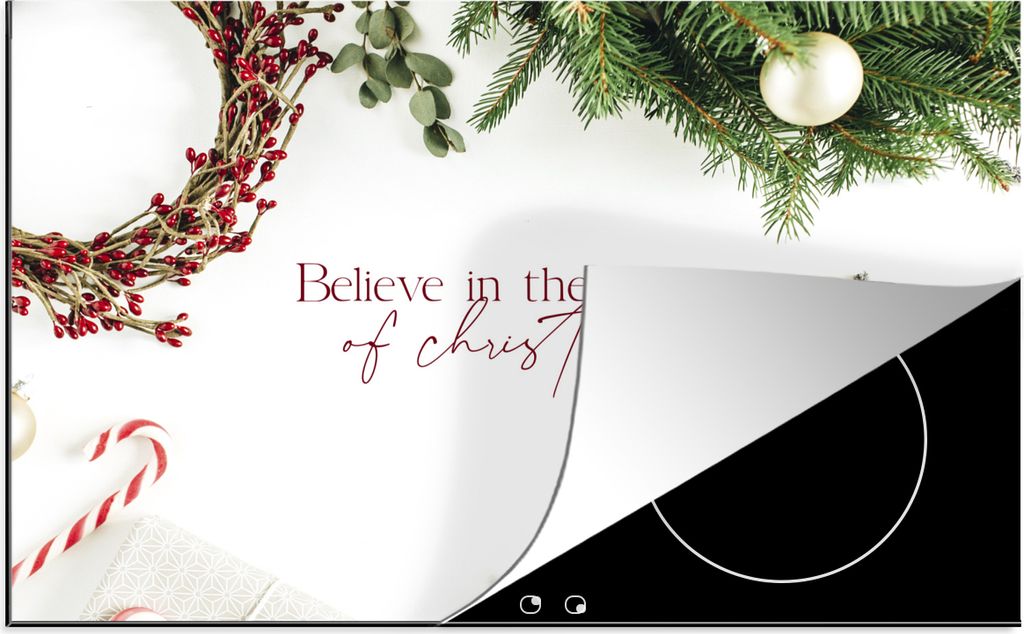 KitchenYeah Herdabdeckplatte Weihnachten - Magie - Weihnachtsschmuck , 77x51cm, Küche Deko, Glaskeramikkochfeld Herdabdeckung, Abdeckplatte fùr...