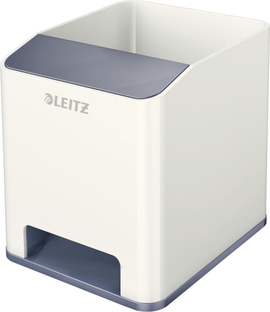 LEITZ 5363-10-01 Duo Colour Stifteköcher WOW Sound weiß/perlweißLeitz Sound Stifteköcher WOW, Duo Colour. Mit 4 Fächern. Mit einem separaten Fac
