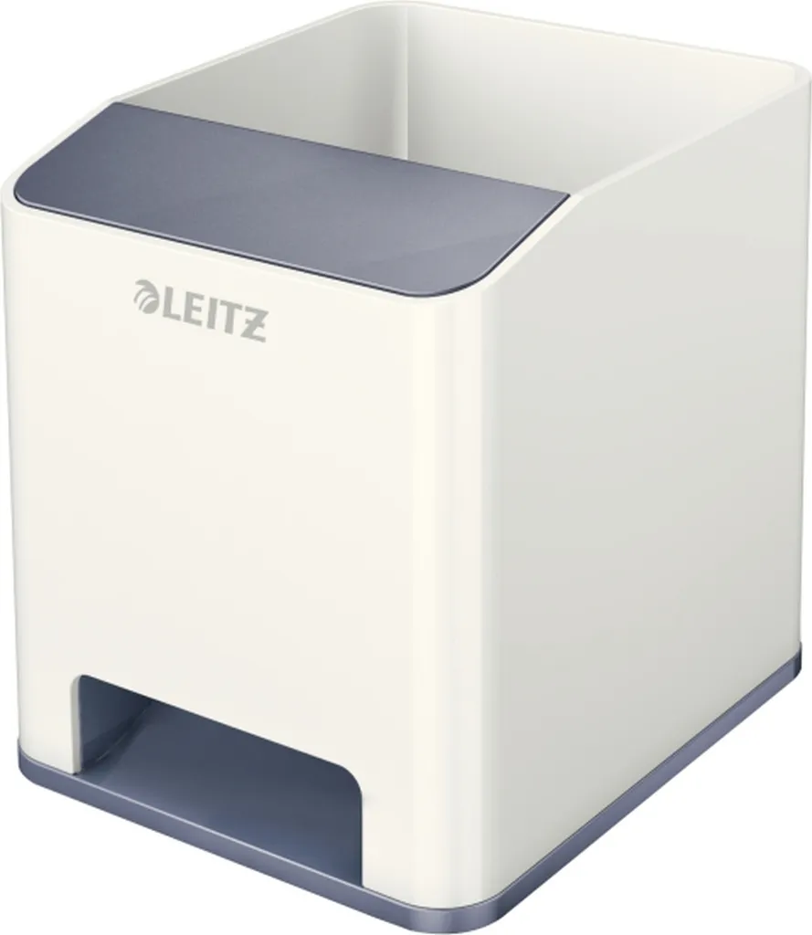 Rangement bureau Leitz WOW blanc/gris : fini le désordre et les fils