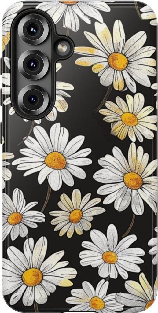 Fröhliches Gänseblümchen-Muster – Hülle Kompatibel mit Samsung Galaxy S25