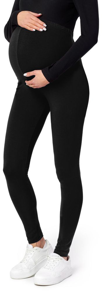 Be Mammy Lange Umstandsleggings aus Viskose BE-02 (Schwarz, Produktbild 
