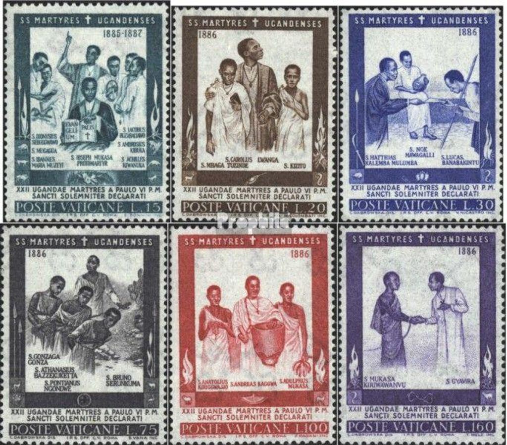 Briefmarken Vatikanstadt 1965 Mi 471-476 (kompl.Ausg.) Produktbild 