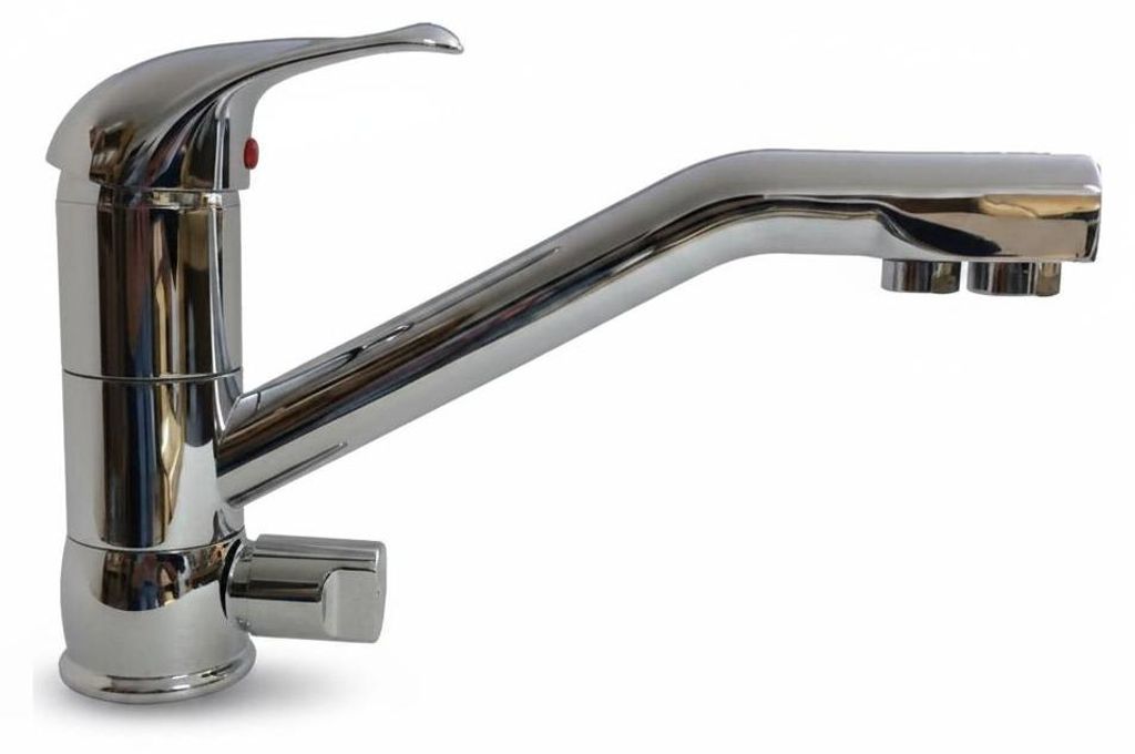 Umkehrosmose Dreiwegehahn Chrom Premium Design (3-Wege-Hahn)