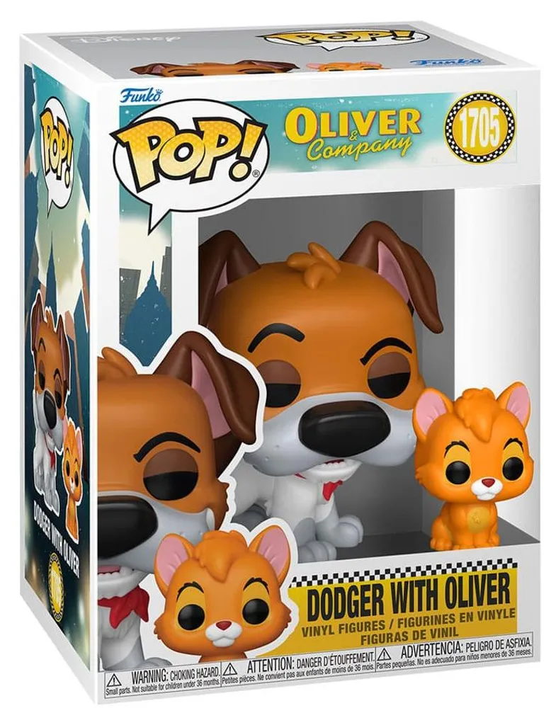 Duo Figurine Dodger et Oliver POP! avec Variante Chase Rare Incluse