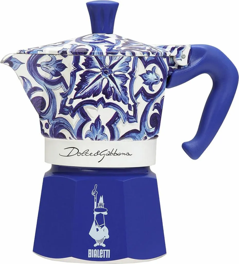 Bialetti Moka Express Dolce & Gabbana Blu Mediterraneo 3 Tasses en Bleu