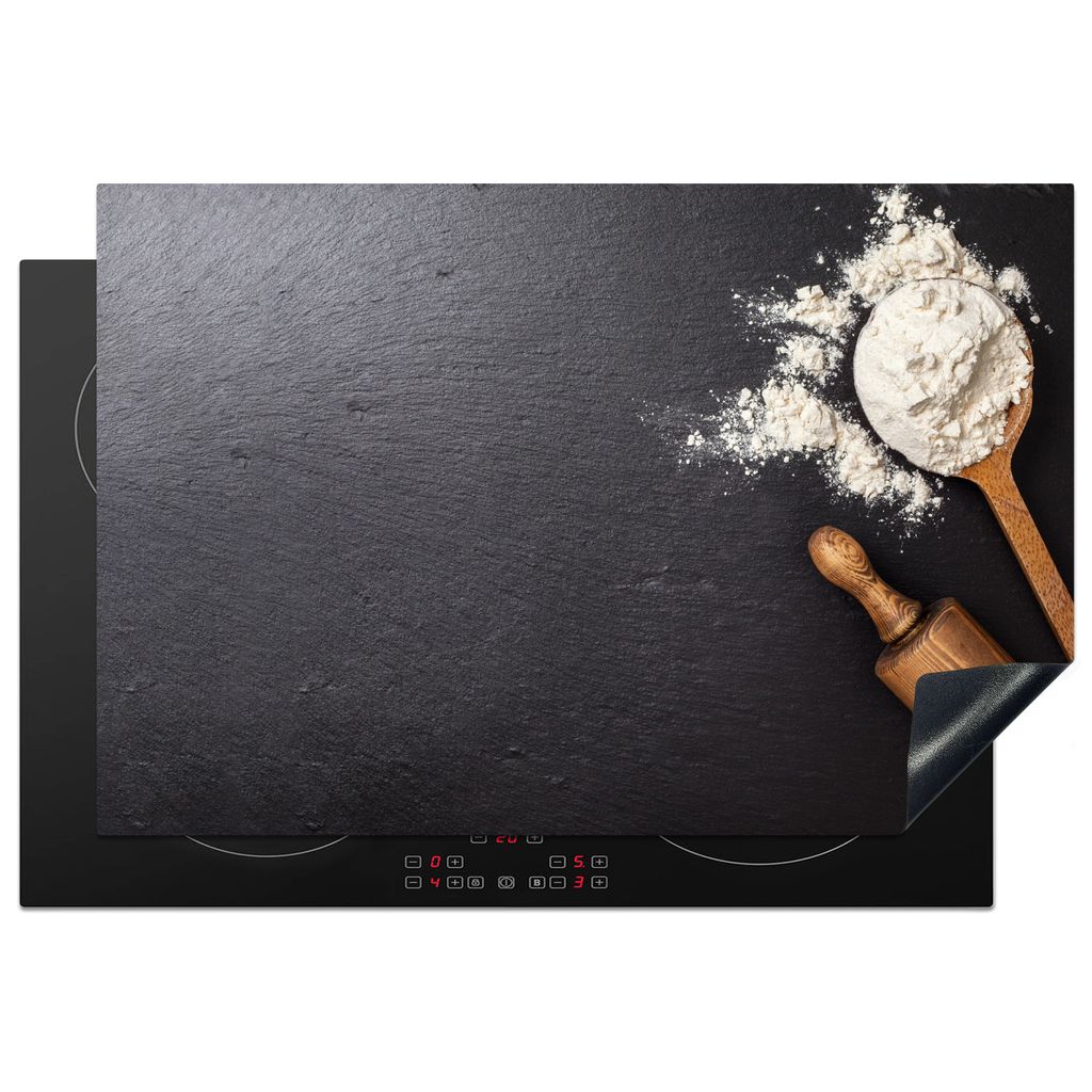 KitchenYeah Herdabdeckplatte Nudelholz - Backen - Küchenutensilien - Löffel , 78x52cm, Küche Deko, Glaskeramikkochfeld Herdabdeckung, Abdeckpl...