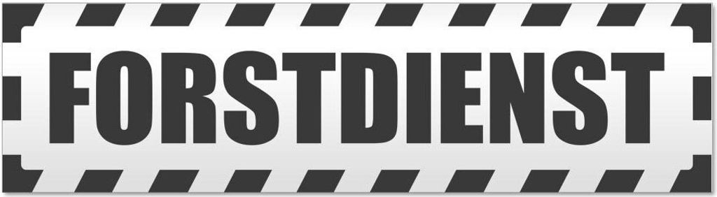 Kiwistar - Autoaufkleber - Dunkelgrau - 45 x 12 cm - Forstdienst gestreift - Hinweis Aufkleber Sticker für Auto, Kfz, Fahrrad, PKW, LKW