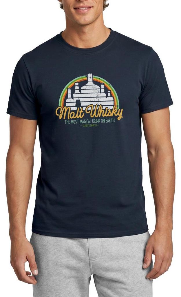 Spreadshirt Malt Whisky Für Whisky-Fans Männer T-Shirt, 4XL, Navy
