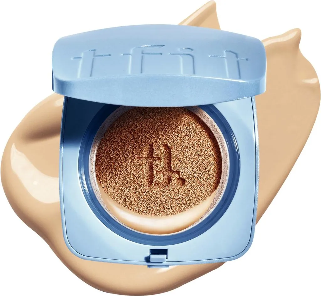 TFIT - ICY FIT COVER CUSHION EX W02 BURRO DI MANDORLE, cuscino da 12 g con filtro SPF50+ PA++++