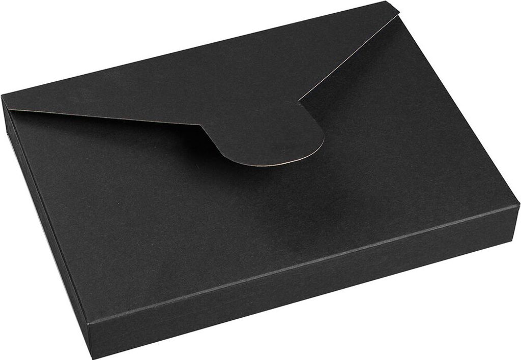 Faltschachtel "Mailer C6", 16,2 x 11,4 x 2,0 cm, Schwarz & Weiß - 10er Pack