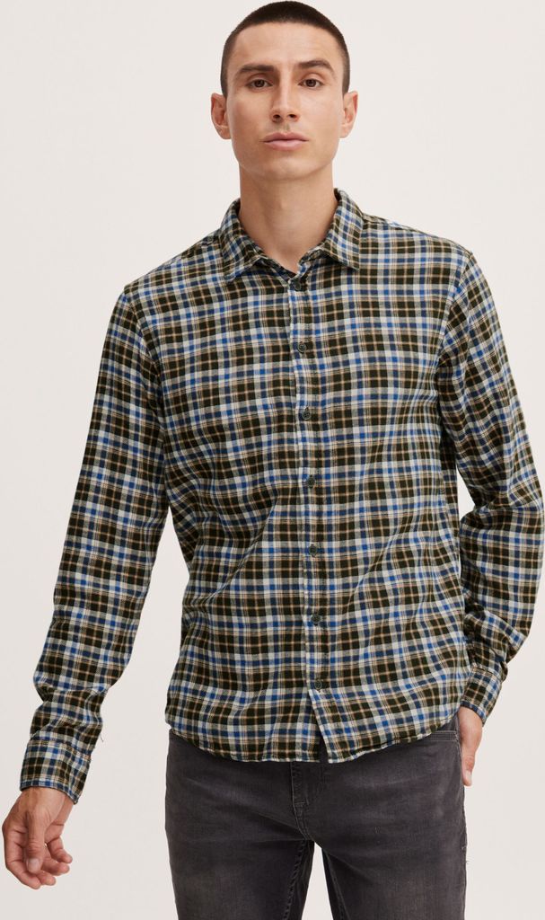 Blend 20714322 Shirt Herren Freizeithemd Hemd Club-Kragen Slim Fit schmaler Schnitt hochwertige Baumwoll-Qualität