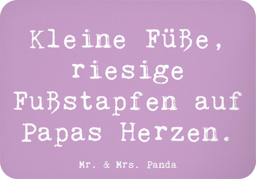 Mr. & Mrs. Panda magnet Spruch Baby Herzabdrücke - Lavendeltraum - Geschenk, zettelhalter, Familienleben, Familie, Kühlschrankmagnet, Pinnwandmag...