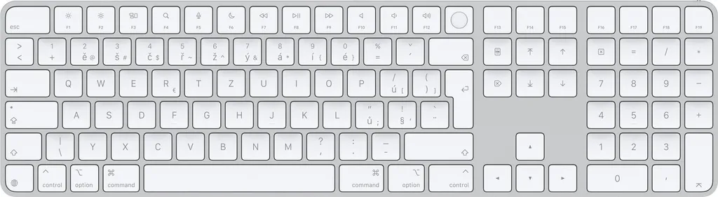 Magic Keyboard Apple avec Touch ID et Pavé Numérique Blanc Bluetooth - 5