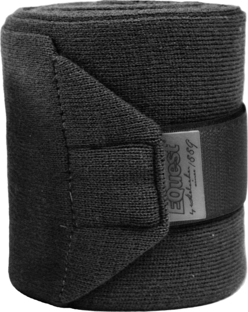 EQuest Acryl-Strickbandagen für Pferde, anthrazit, 2er Set - 4,5 m