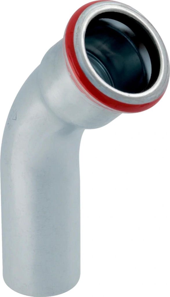 Geberit GE Mapress, C-Stahl Bogen mit Einschubende, 45 Gr., d108mm, verzinkt, 1 Stk.