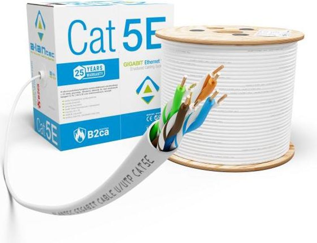 Câble FireHardy B2ca U/UTP cat. 5e 305 m ALANTEC 25 ans Image du produit 