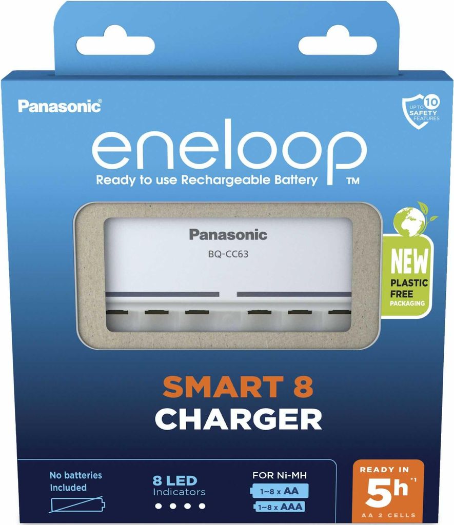 Panasonic Eneloop Smart 8 Charg. BQ-CC63 ohne Akkus Produktbild 
