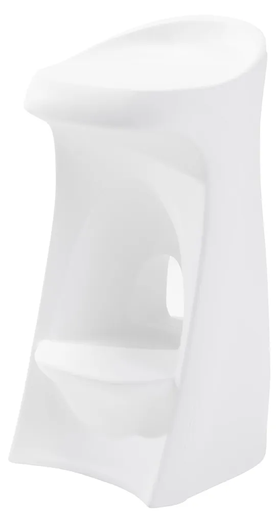 Tabouret de piscine blanc UV20 avec pied lestable et repose-pieds 76cm
