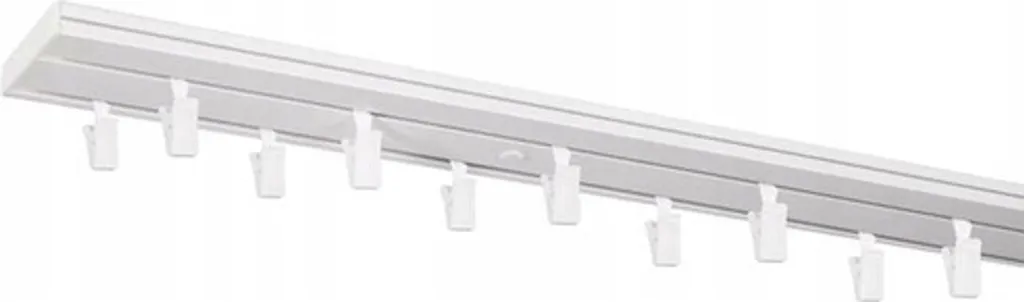 Système de Barre à rideaux Rail double PVC 300 cm pour Fixation Plafond