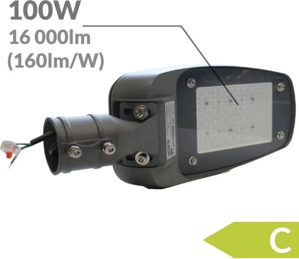 Réverbère LED Extérieur 100W Professionnel IP66 pour Éclairage de Voirie