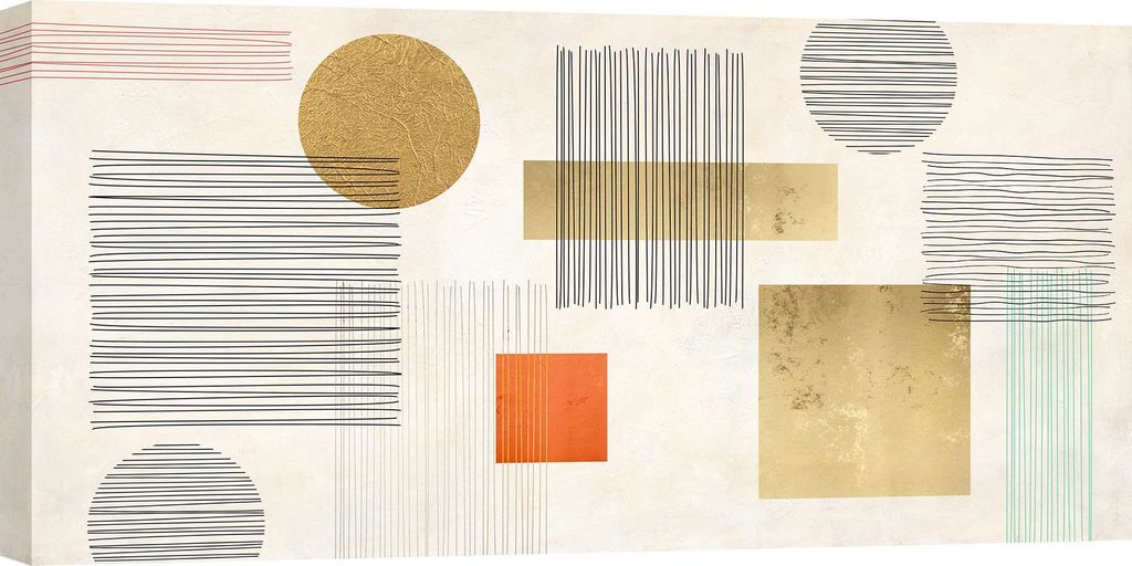 Nordischer und minimalistischer Kunstdruck - Leinwandbilder - Sayaka Miko, Lines and Shapes - 100x50 cm