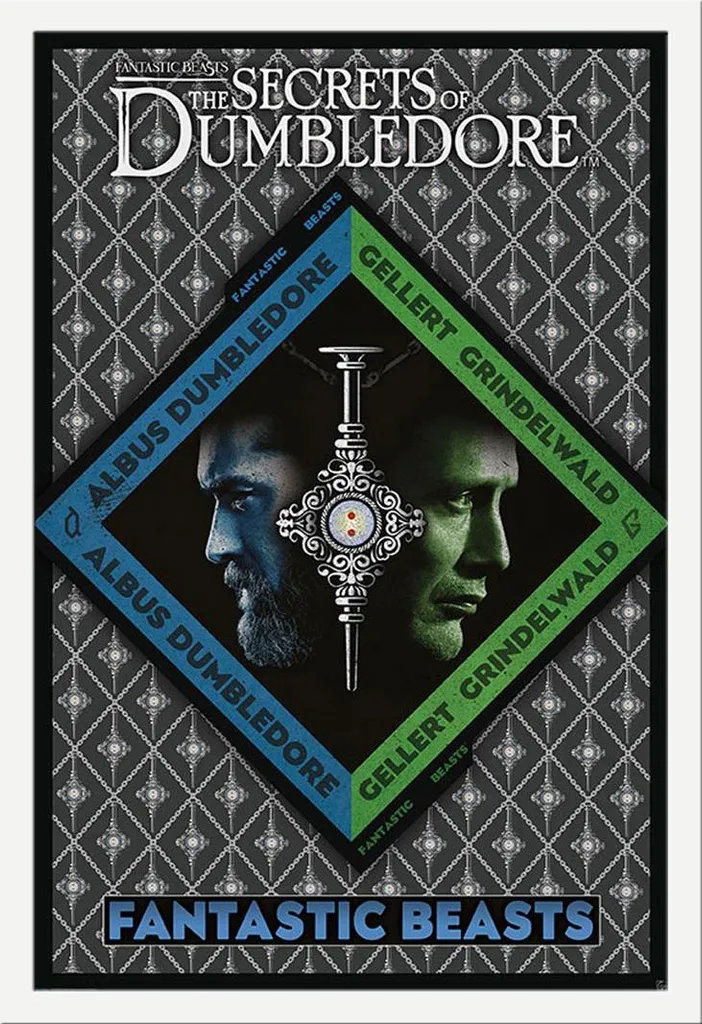 Affiche Encadrée Les Animaux Fantastiques 3 Grindelwald Cadre Blanc MDF