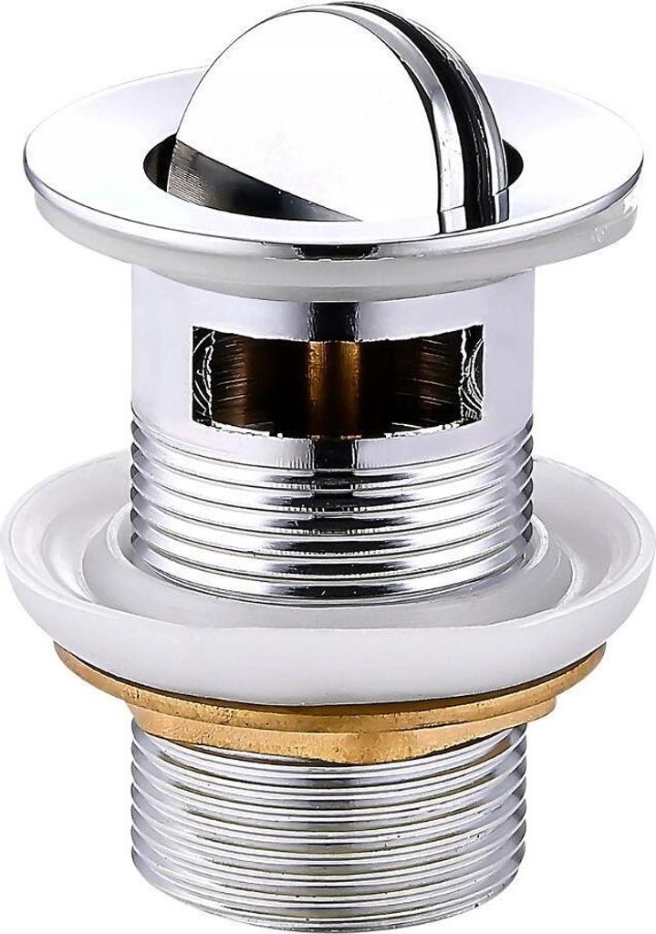 Mexen tappo clic-clac rotativo con troppopieno, cromo - Immagine del prodotto 