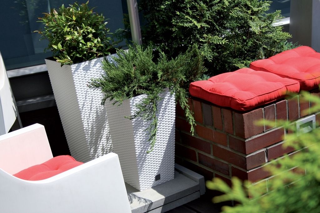 Blumentopf + Einsatz Blumenkübel Rattan RATO SQUARE DRTS170 Produktbild 18