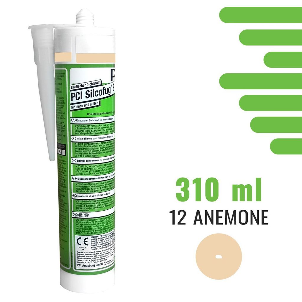 Sigillante elastico in cartuccia da 310 ml Silcofug E PCI Immagine del prodotto 