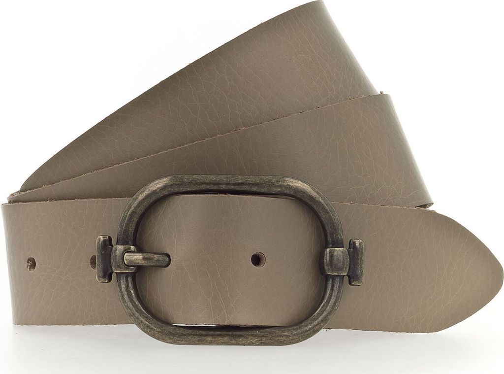 MUSTANG Leder Gürtel Classic Belt W80 Taupe hellbraun