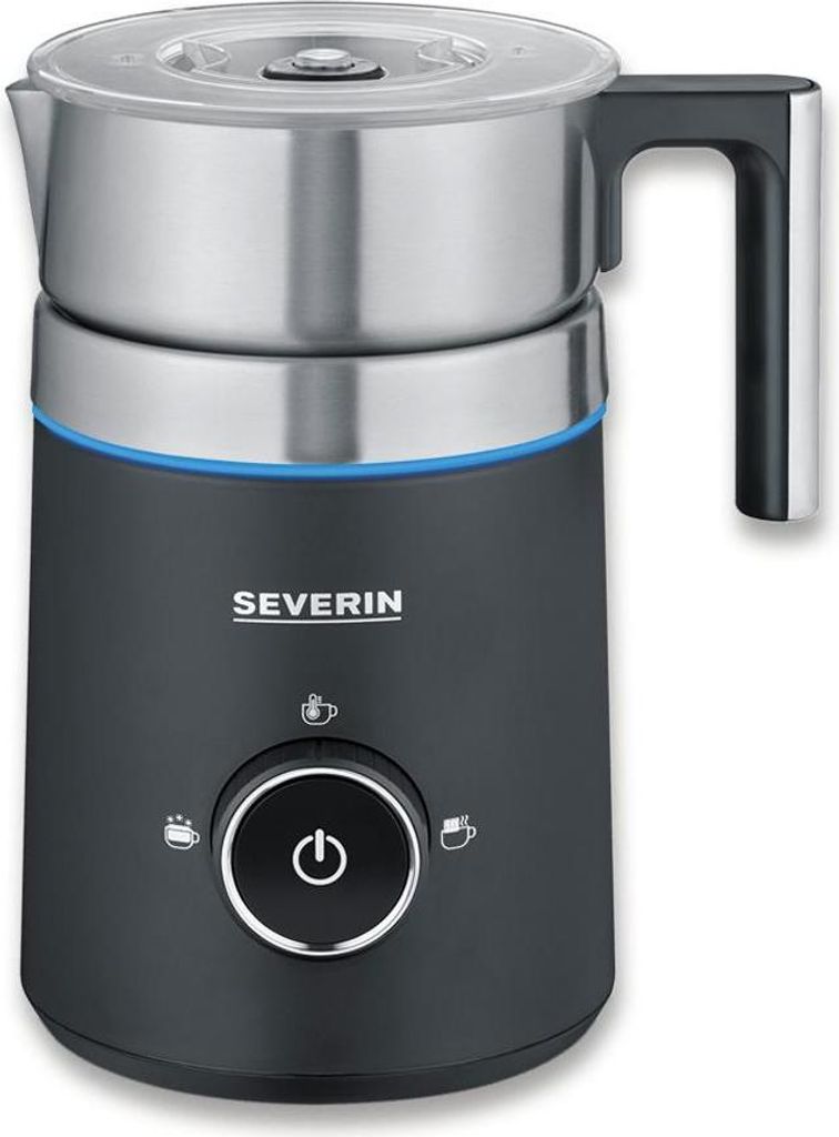 Severin Induktions-Milchaufschäumer Spuma 500 SM 3585 gebürstetschwarzsilber Spuma Milchaufschaeumer Elektrisch Induktion Milchaufschaeumer Milch...
