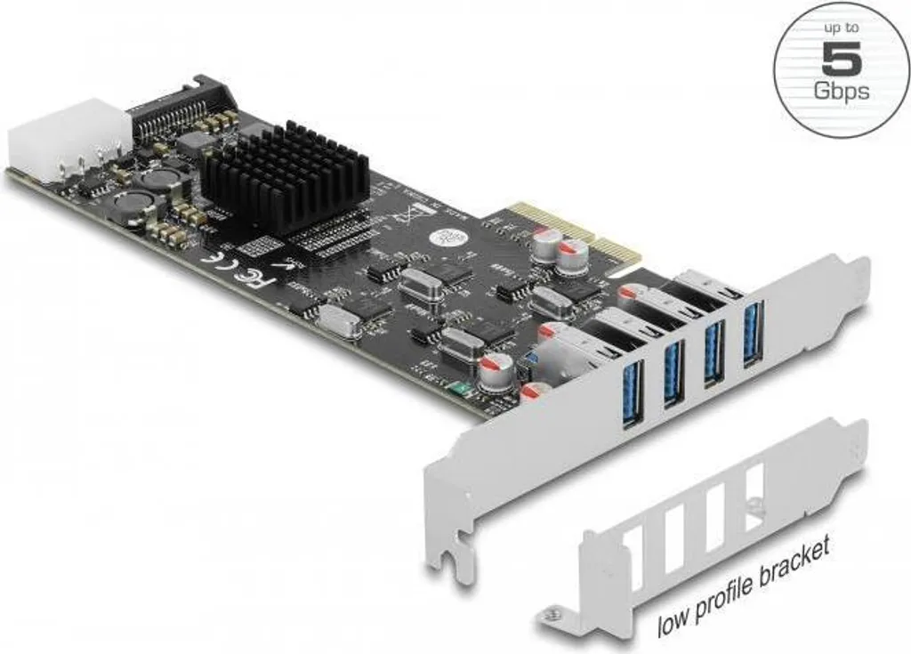 Extension 4 Ports USB pour Station de Travail via Carte PCI Express x4