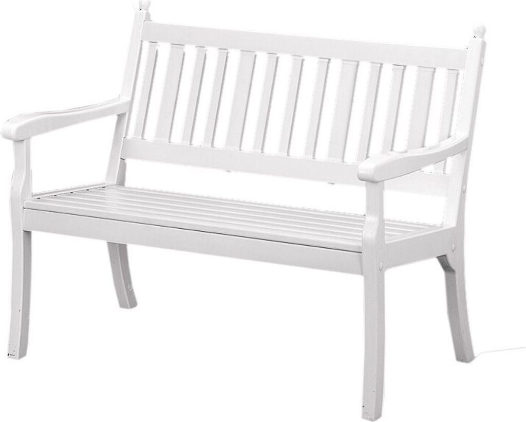 Bank Hohenzollern, 115 cm, weiß Kunststoff weiß, 2-sitzig Produktbild 7
