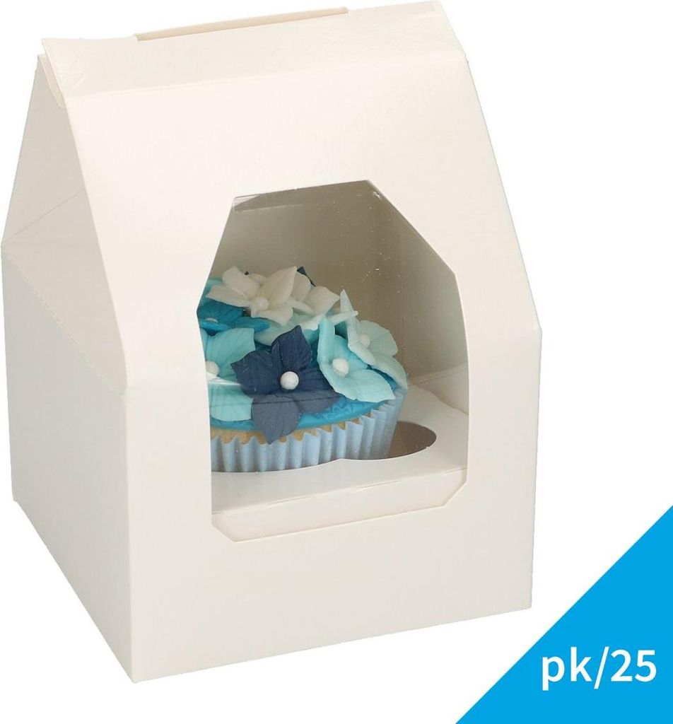 FunCakes Cupcake-Schachtel 1er - Blanco / 25er Set