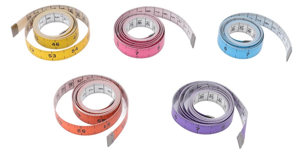 5 Stück farbenfrohes Körpermaßband, 150 cm (60 Zoll) lang, reißfest, zum Nähen und für Schneiderarbeiten
