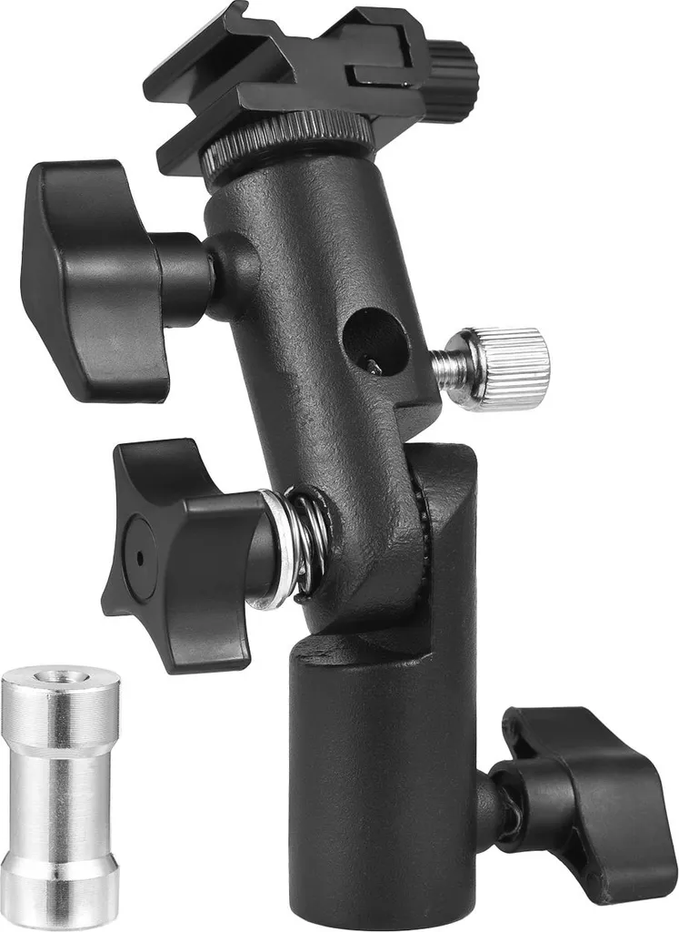 Supporto Flash Girevole Speedlite: Attacco Ombrello con Slitta 1/4 e 3/8