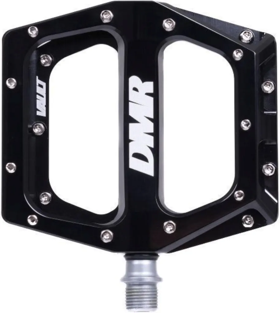Pédale DMR Vault Gloss Black avec picots réglables et axe ultra robuste